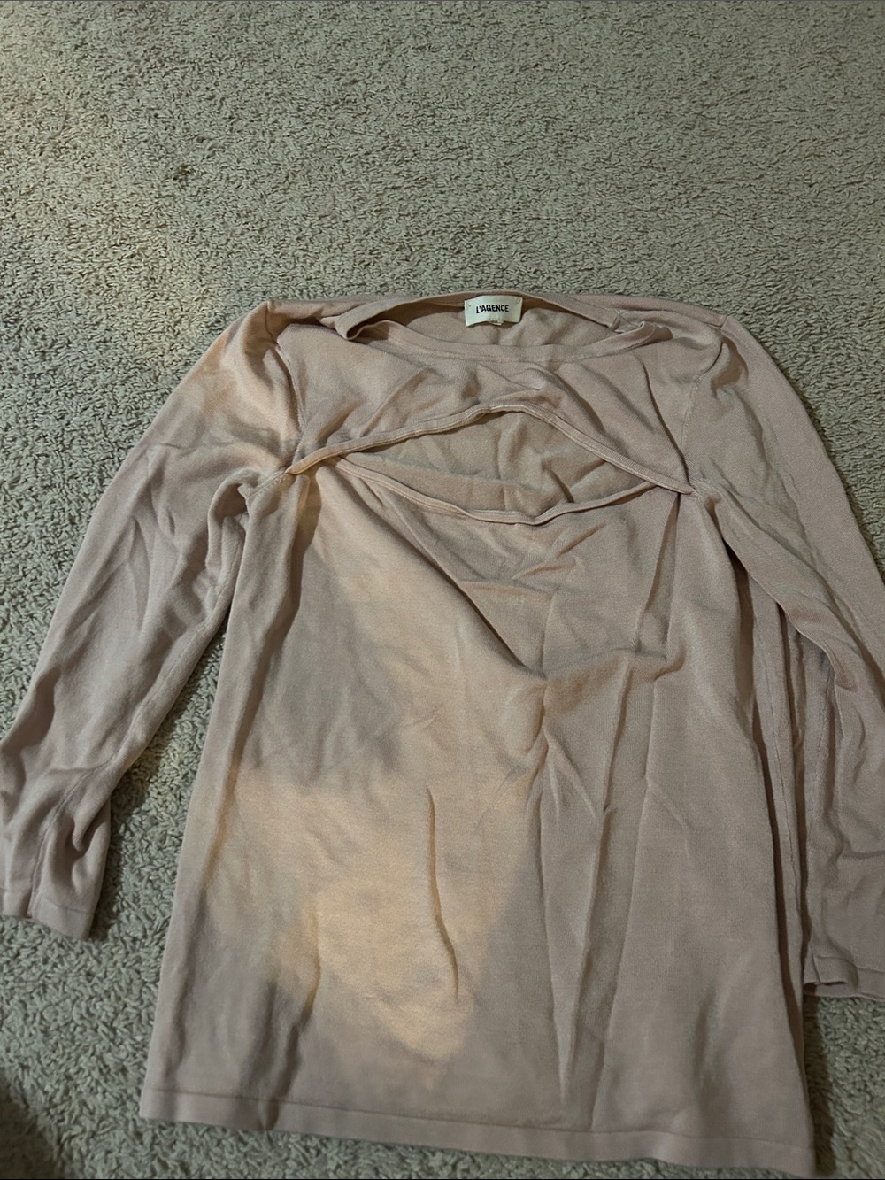 L'AGENCE Dusty Rose Long Sleeve Top